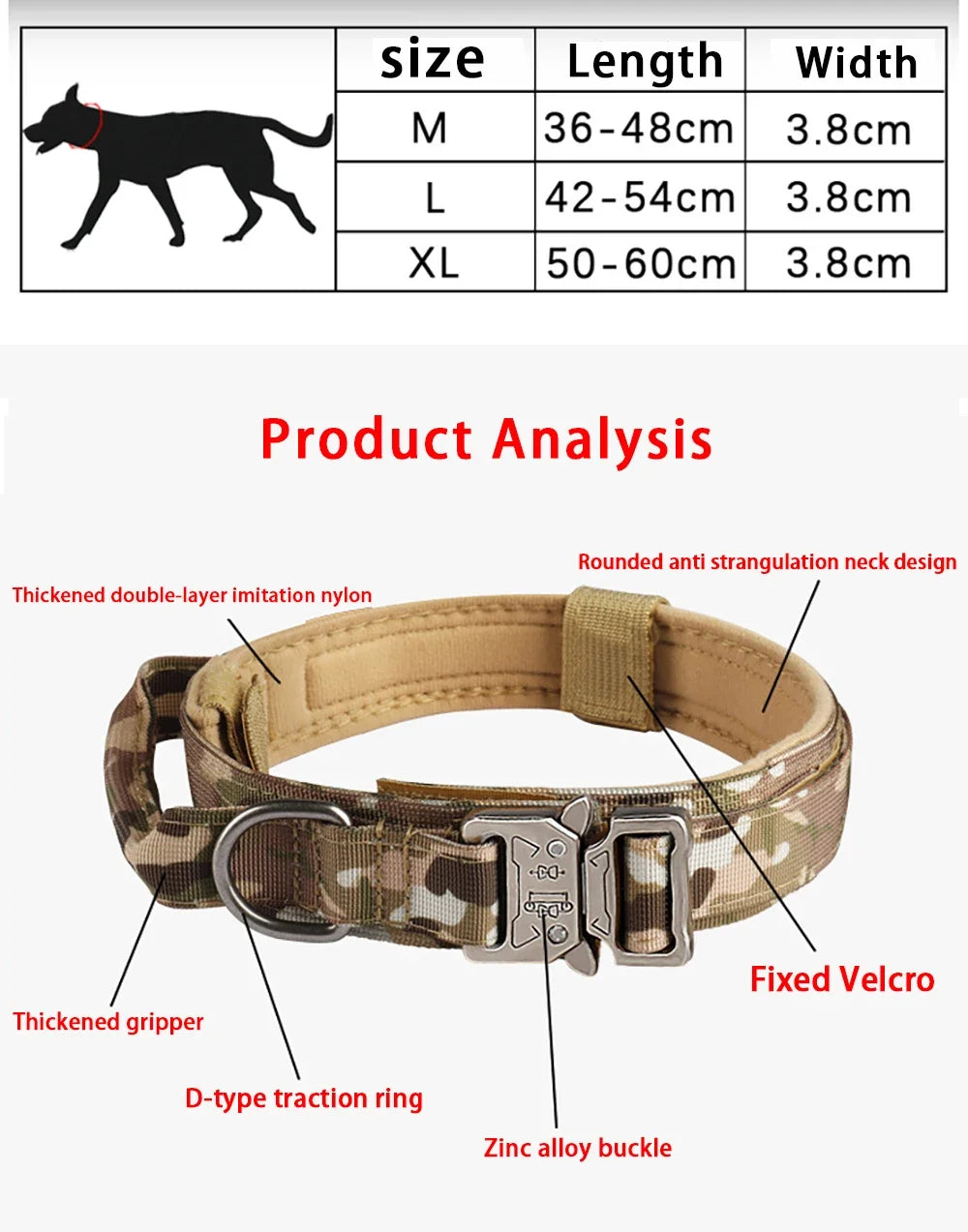 Heavy Duty Tactical Dog Collar